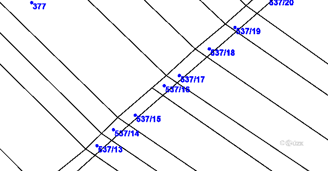 Parcela st. 537/16 v KÚ Ketkovice, Katastrální mapa