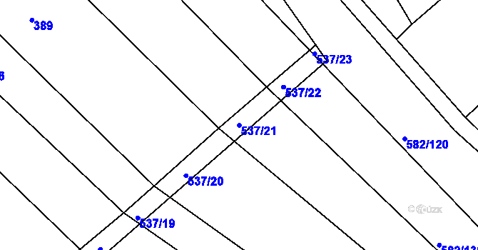Parcela st. 537/21 v KÚ Ketkovice, Katastrální mapa