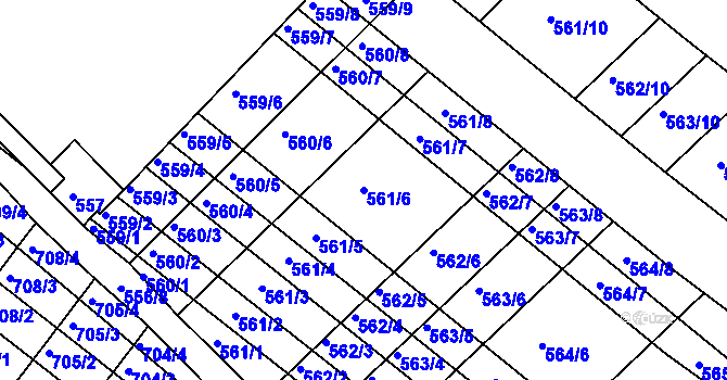 Parcela st. 561/6 v KÚ Ketkovice, Katastrální mapa
