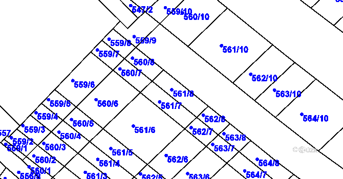 Parcela st. 561/8 v KÚ Ketkovice, Katastrální mapa