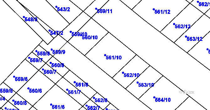 Parcela st. 561/10 v KÚ Ketkovice, Katastrální mapa