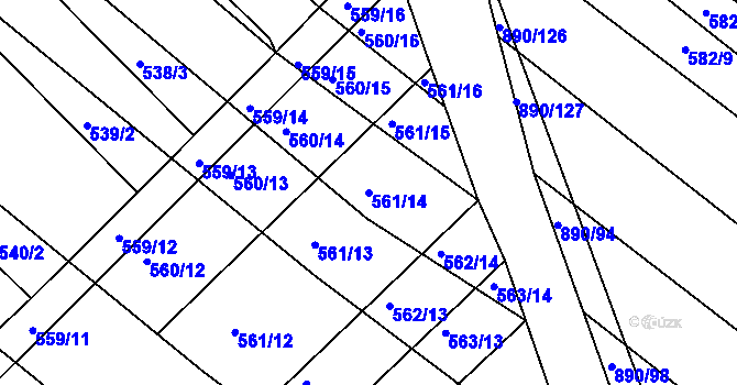 Parcela st. 561/14 v KÚ Ketkovice, Katastrální mapa