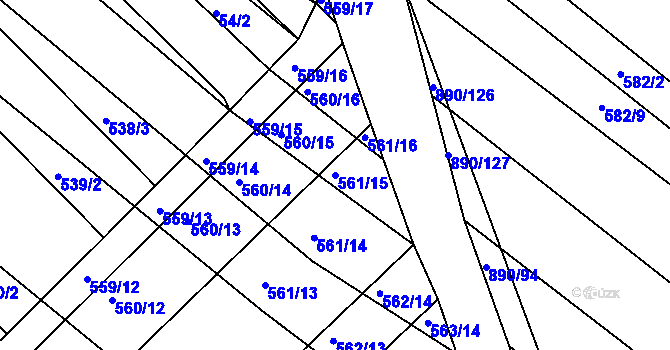 Parcela st. 561/15 v KÚ Ketkovice, Katastrální mapa
