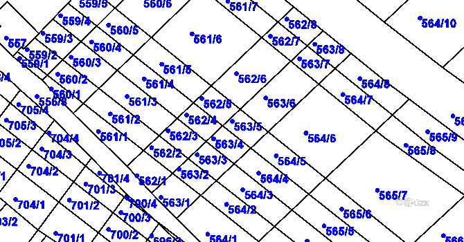 Parcela st. 563/5 v KÚ Ketkovice, Katastrální mapa