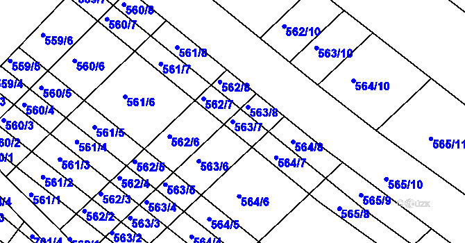Parcela st. 563/7 v KÚ Ketkovice, Katastrální mapa