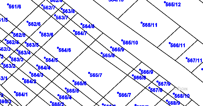 Parcela st. 565/8 v KÚ Ketkovice, Katastrální mapa