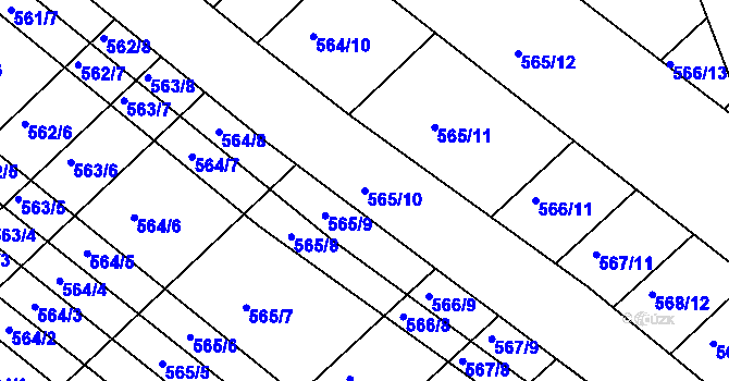 Parcela st. 565/10 v KÚ Ketkovice, Katastrální mapa
