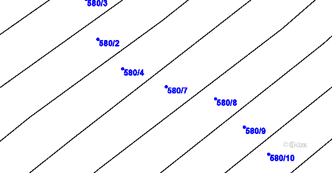 Parcela st. 580/7 v KÚ Ketkovice, Katastrální mapa