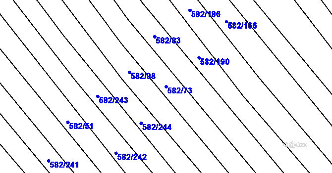 Parcela st. 582/73 v KÚ Ketkovice, Katastrální mapa