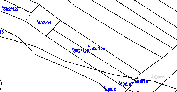 Parcela st. 582/136 v KÚ Ketkovice, Katastrální mapa
