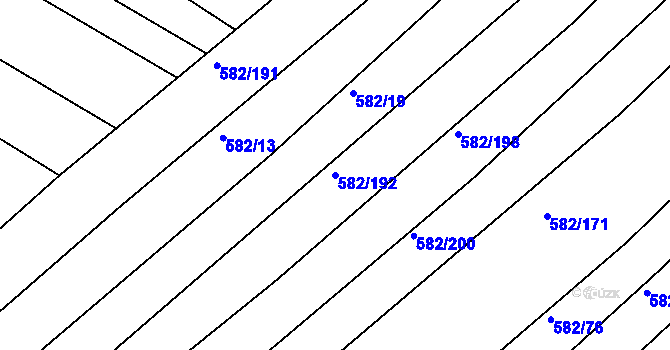Parcela st. 582/192 v KÚ Ketkovice, Katastrální mapa