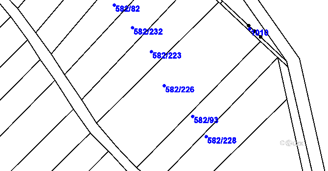 Parcela st. 582/226 v KÚ Ketkovice, Katastrální mapa