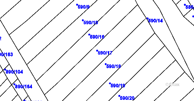Parcela st. 590/17 v KÚ Ketkovice, Katastrální mapa