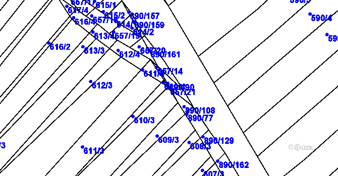 Parcela st. 657/21 v KÚ Ketkovice, Katastrální mapa