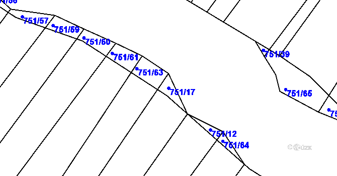 Parcela st. 751/17 v KÚ Ketkovice, Katastrální mapa