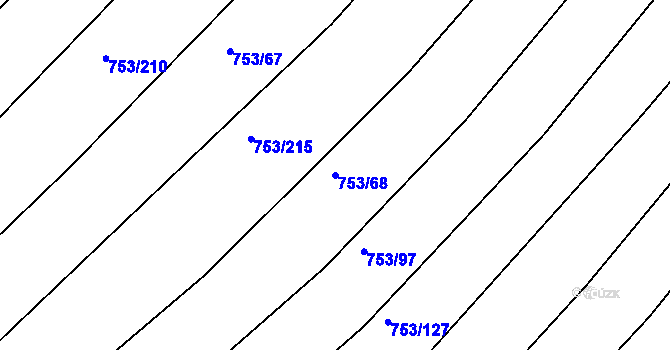 Parcela st. 753/68 v KÚ Ketkovice, Katastrální mapa