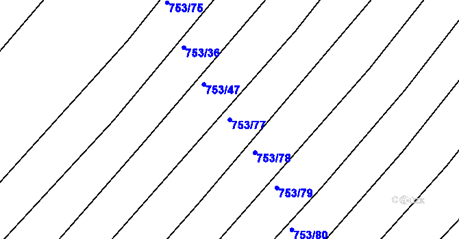 Parcela st. 753/77 v KÚ Ketkovice, Katastrální mapa
