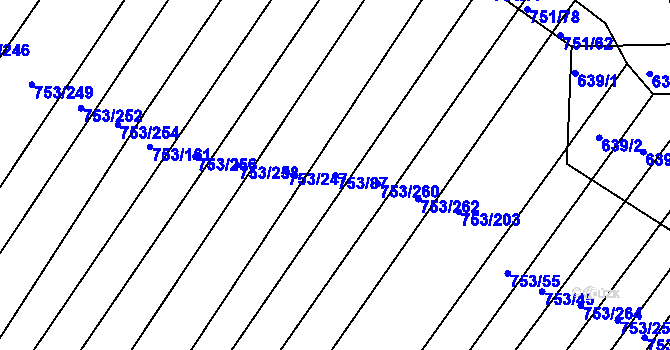 Parcela st. 753/87 v KÚ Ketkovice, Katastrální mapa