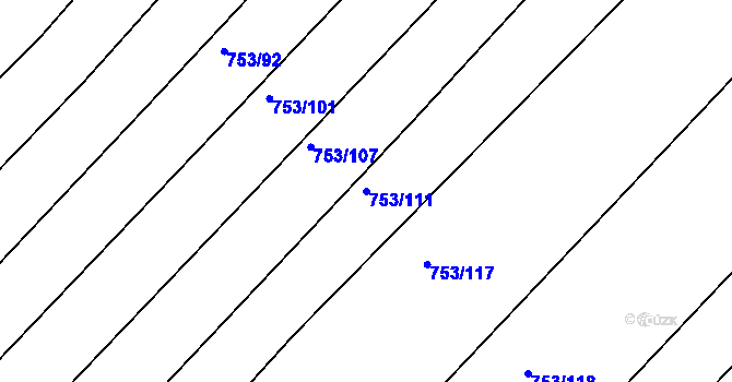 Parcela st. 753/111 v KÚ Ketkovice, Katastrální mapa