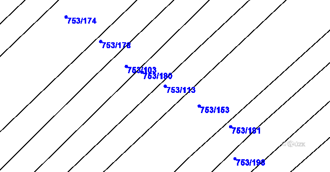 Parcela st. 753/113 v KÚ Ketkovice, Katastrální mapa