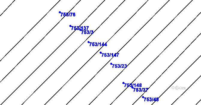 Parcela st. 753/147 v KÚ Ketkovice, Katastrální mapa