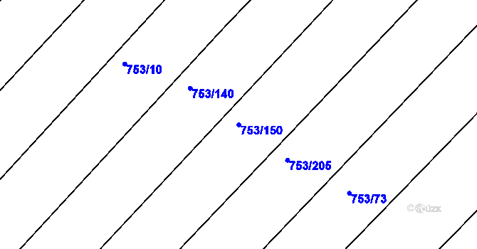 Parcela st. 753/150 v KÚ Ketkovice, Katastrální mapa
