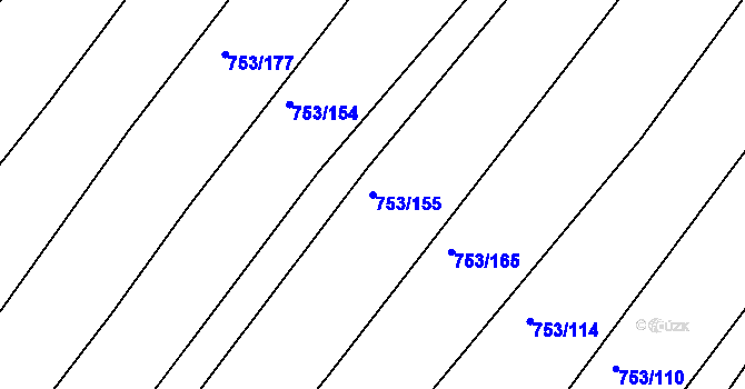 Parcela st. 753/155 v KÚ Ketkovice, Katastrální mapa