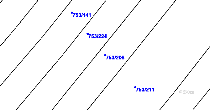 Parcela st. 753/206 v KÚ Ketkovice, Katastrální mapa