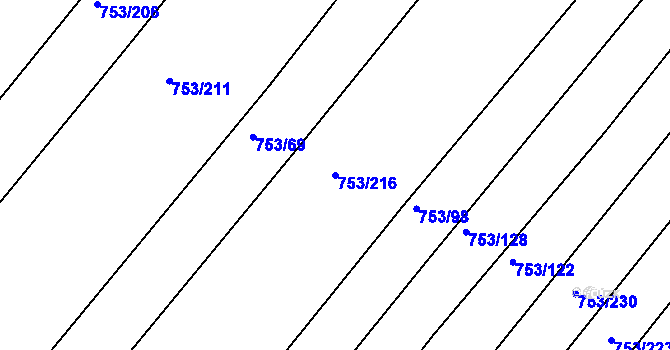 Parcela st. 753/216 v KÚ Ketkovice, Katastrální mapa