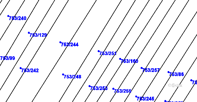 Parcela st. 753/251 v KÚ Ketkovice, Katastrální mapa