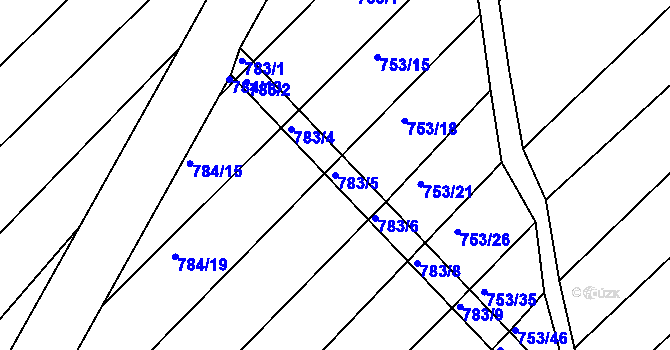 Parcela st. 783/5 v KÚ Ketkovice, Katastrální mapa
