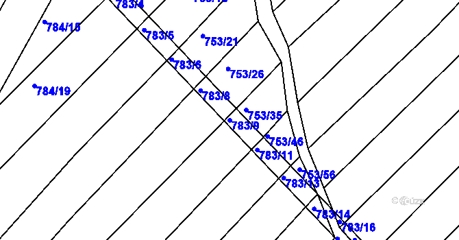 Parcela st. 783/9 v KÚ Ketkovice, Katastrální mapa