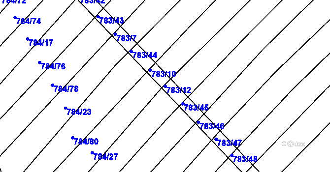 Parcela st. 783/12 v KÚ Ketkovice, Katastrální mapa