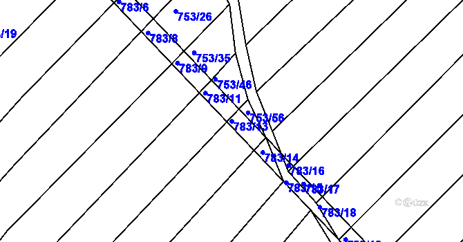 Parcela st. 783/13 v KÚ Ketkovice, Katastrální mapa