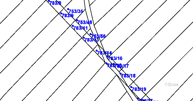 Parcela st. 783/14 v KÚ Ketkovice, Katastrální mapa
