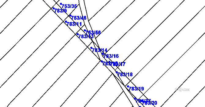 Parcela st. 783/16 v KÚ Ketkovice, Katastrální mapa