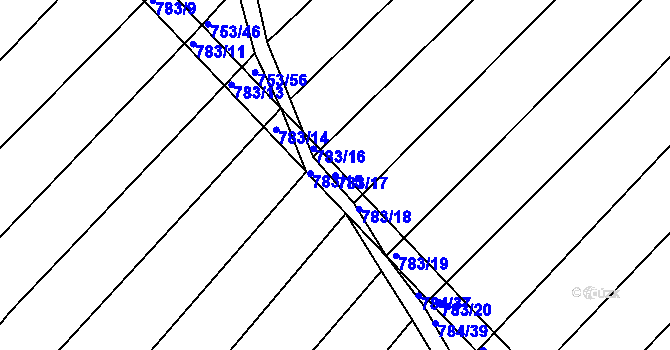 Parcela st. 783/17 v KÚ Ketkovice, Katastrální mapa