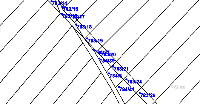 Parcela st. 783/20 v KÚ Ketkovice, Katastrální mapa