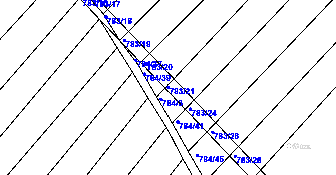 Parcela st. 783/21 v KÚ Ketkovice, Katastrální mapa