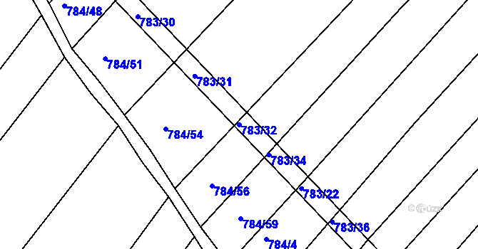 Parcela st. 783/32 v KÚ Ketkovice, Katastrální mapa