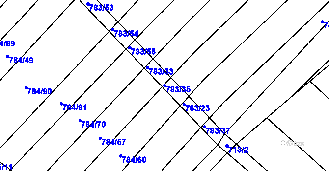 Parcela st. 783/35 v KÚ Ketkovice, Katastrální mapa