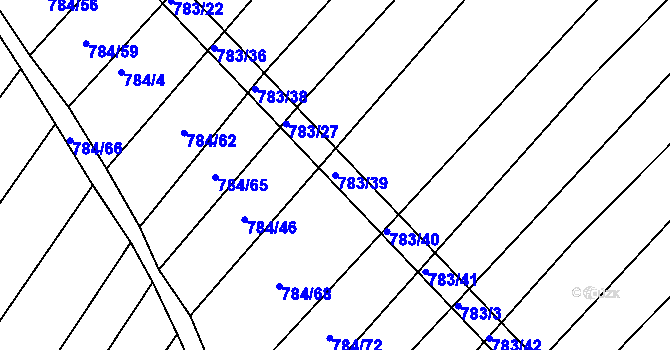 Parcela st. 783/39 v KÚ Ketkovice, Katastrální mapa