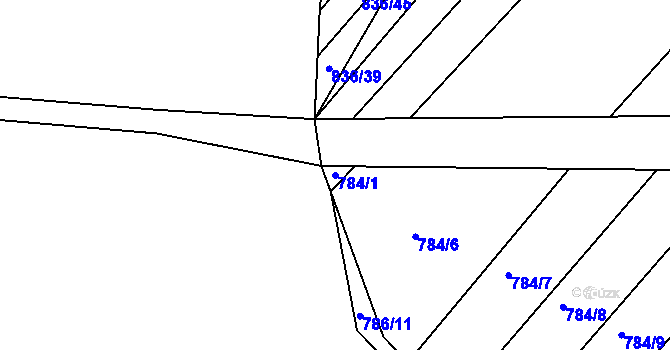 Parcela st. 784/1 v KÚ Ketkovice, Katastrální mapa