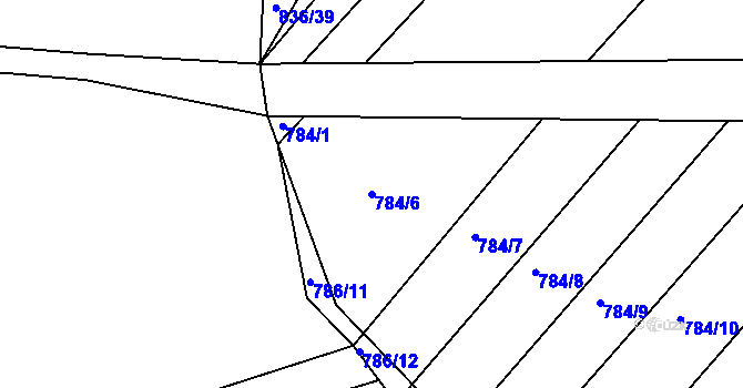 Parcela st. 784/6 v KÚ Ketkovice, Katastrální mapa