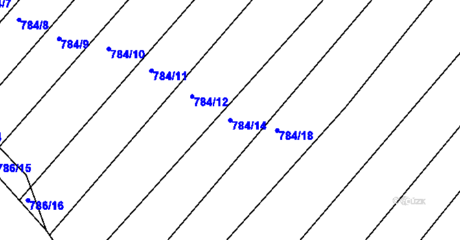 Parcela st. 784/14 v KÚ Ketkovice, Katastrální mapa