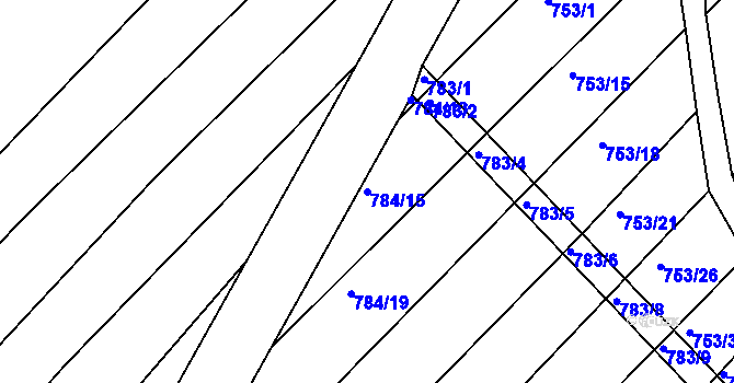 Parcela st. 784/15 v KÚ Ketkovice, Katastrální mapa