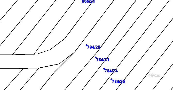 Parcela st. 784/20 v KÚ Ketkovice, Katastrální mapa