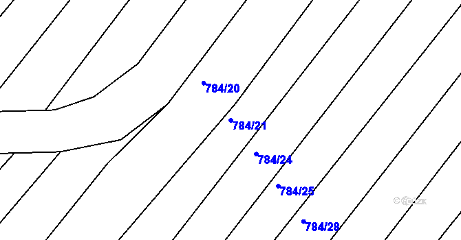 Parcela st. 784/21 v KÚ Ketkovice, Katastrální mapa