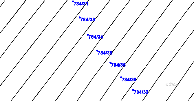 Parcela st. 784/35 v KÚ Ketkovice, Katastrální mapa
