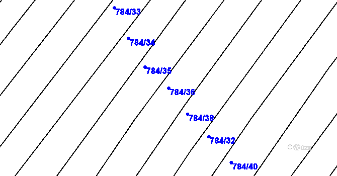 Parcela st. 784/36 v KÚ Ketkovice, Katastrální mapa